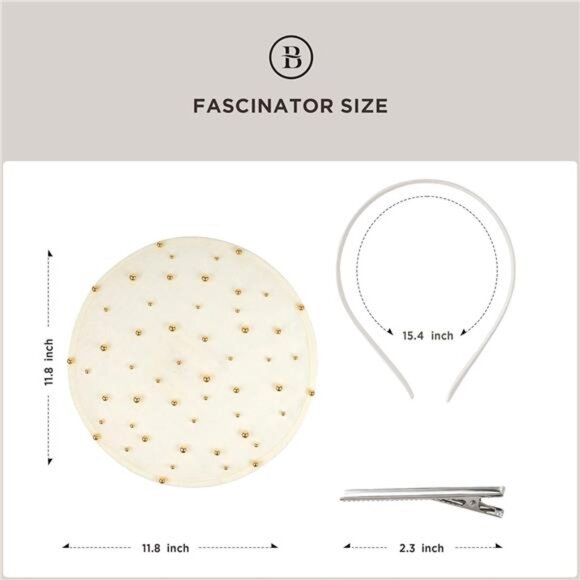 Fascinator Hat Cocktail Tea Party Fascinator Derby Headband Flat main image 10